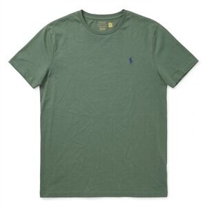 Polo Ralph Lauren Mens XL Custom Slim Fit T-Shirt Olive Green Purple Pony Logo